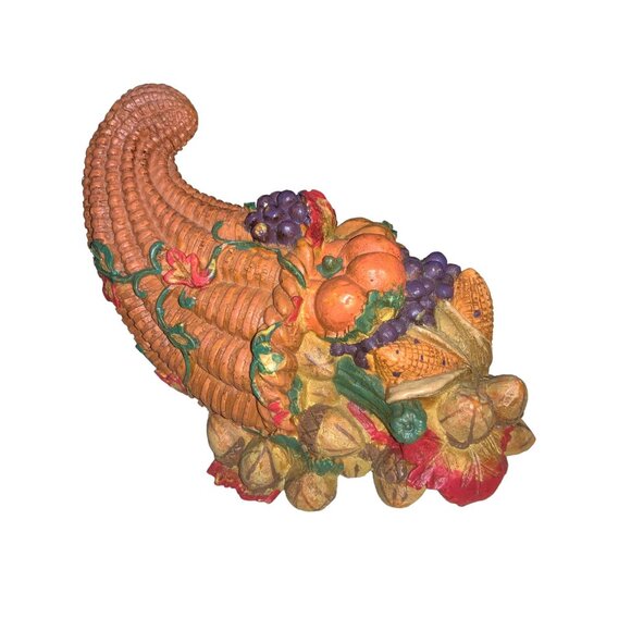 Decorative Cornucopia Fall Harvest Centerpiece - Picture 4 of 9